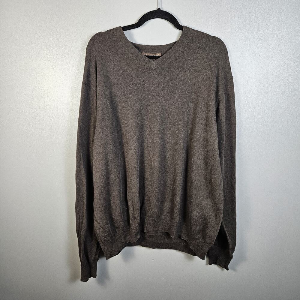 Chatham Road Cotton Cashmere V Neck Sweater Blend Mens Size XXL Long Sleeves